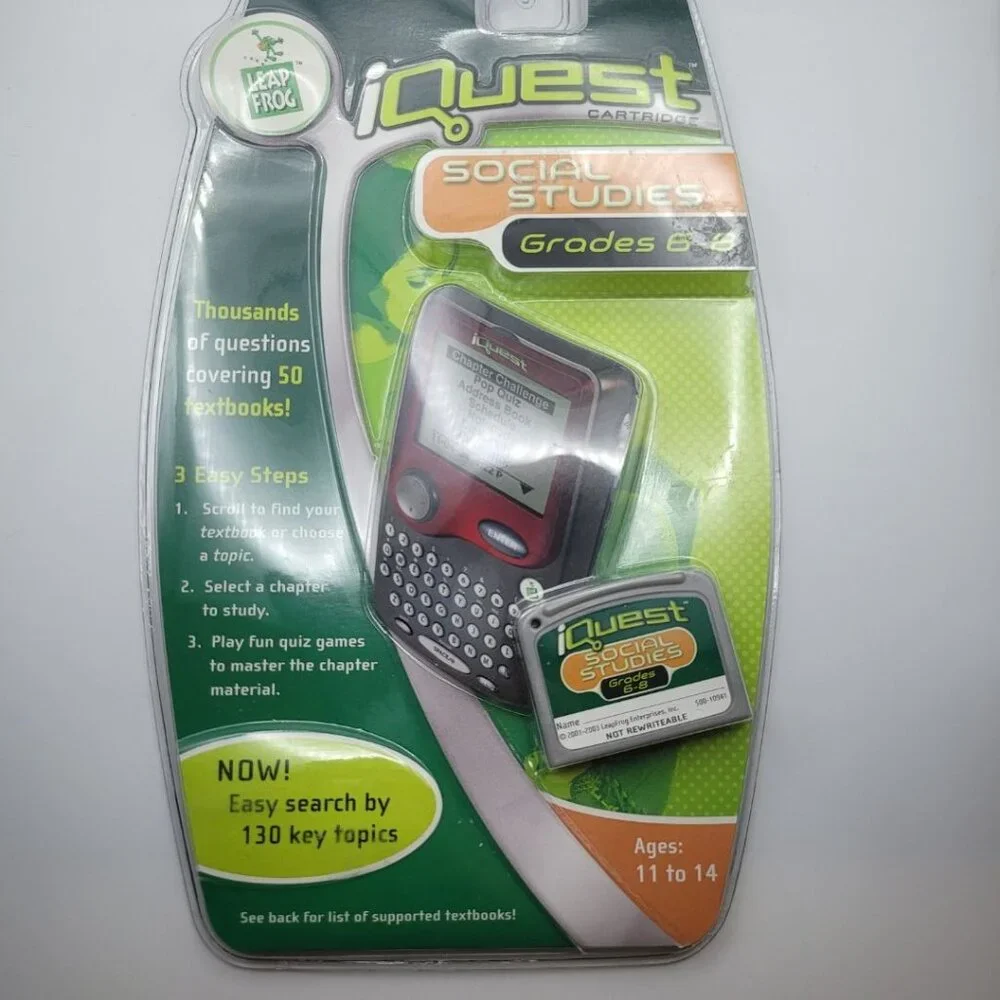 iQuest Social Studies Grades 6 7 8 Cartridge Leap‎ Frog Learning Education Game